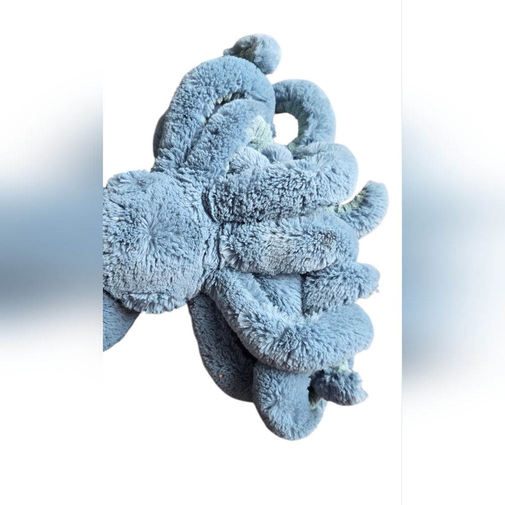 Jellycat Sol The Squid Plush Doll Stuffed Solid Teal 15" Rare Retired - Picture 5 of 15